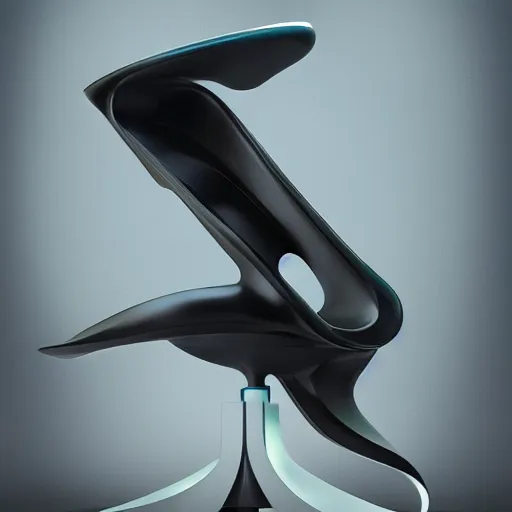 Prompt: product photo of a futuristic chair, by artgerm and greg rutkowski and marc newson, alphonse mucha, zaha hadid, volumetric light, detailed, octane render, midsommar