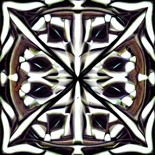 Prompt: four way symmetry!! fractals word esher