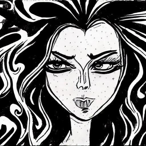 woman in the style of comic book ink drawing | Stable Diffusion | OpenArt