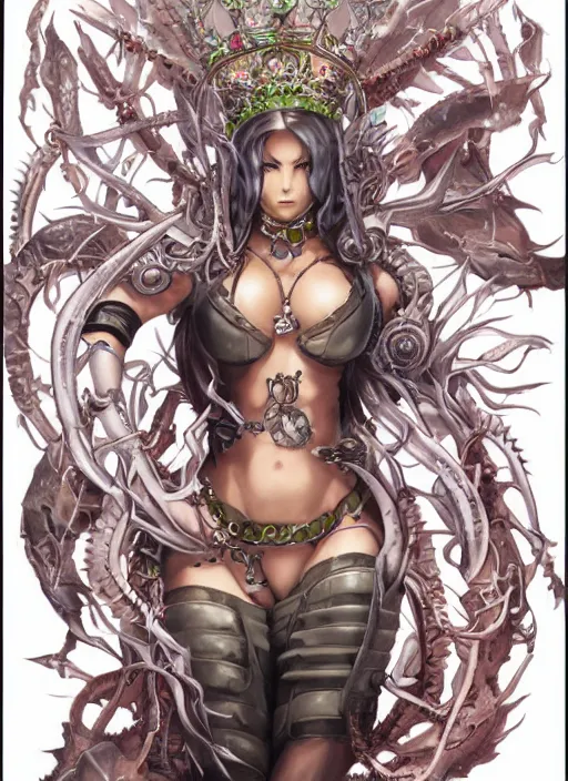 Prompt: a detailed full body portrait of the queen of blades, by tony taka