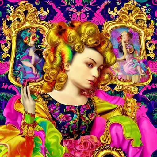 Image similar to Lisa Frank and Baroque collaboration