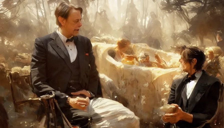 Image similar to beautiful portrait of anthropomorphic loaf of bread steve buscemi, art by anders zorn, wonderful masterpiece by greg rutkowski, beautiful cinematic light, american romanticism thomas lawrence, greg rutkowski