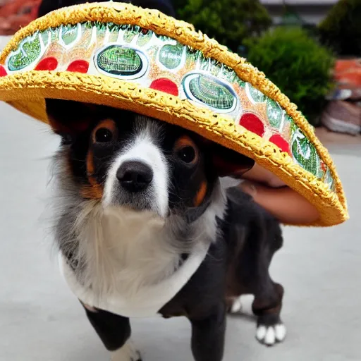 Prompt: pickle wearing a sombrero