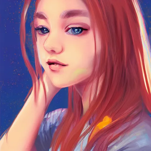 Prompt: a portrait of a girl and instead of glasses has a fish tank, digital art, trending on art station, high detailed