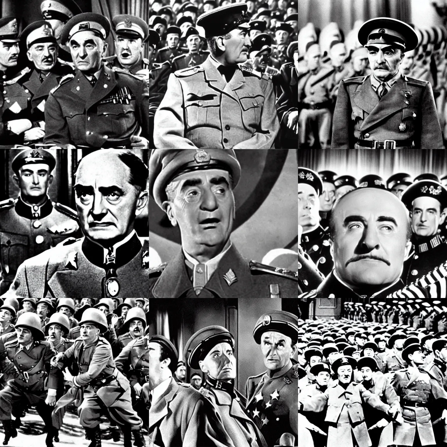 Prompt: a film still from the great dictator ( 1 9 4 0 )