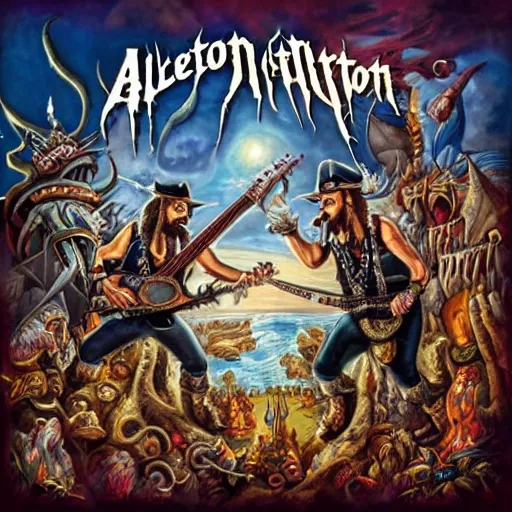 Prompt: alestorm album cover, highly detailed