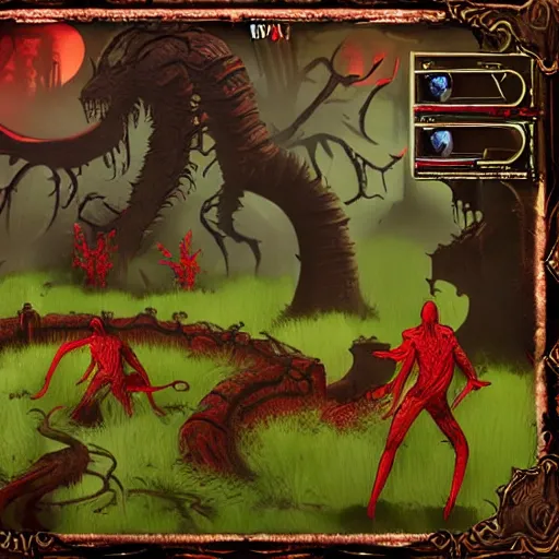 Prompt: Bloodwych video game