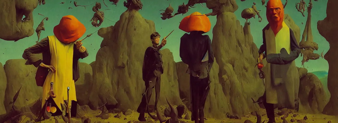 Image similar to full - body portrait surreal colorful clay fighting artstation rpg gentleman character concept art anatomy, action pose, very coherent and colorful high contrast masterpiece by norman rockwell franz sedlacek hieronymus bosch dean ellis simon stalenhag rene magritte gediminas pranckevicius, dark shadows, sunny day, hard lighting, reference sheet white! background