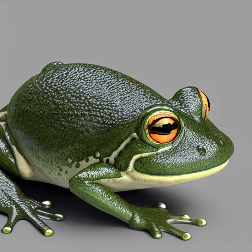 Image similar to hybrid of frog whale, raytracing, vray, 5 5 mm