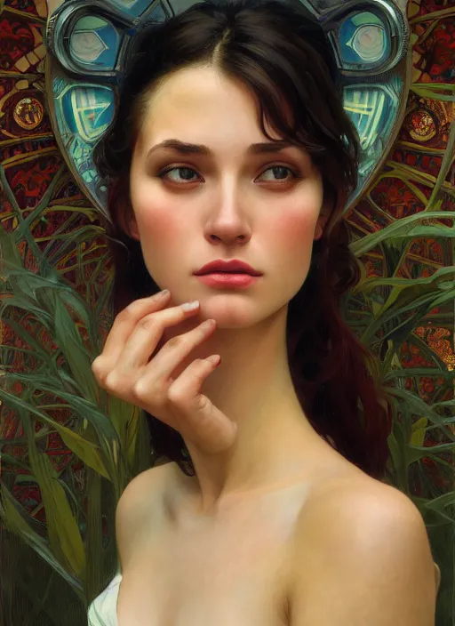 Prompt: photo of a gorgeous young woman in the style of stefan kostic, realistic, sharp focus, 8 k high definition, insanely detailed, intricate, elegant, art by david cronenberg and stanley lau and alphonse mucha and hopper and gilleard and ryden and wolfgang lettl and yoshitako ameno and artgerm