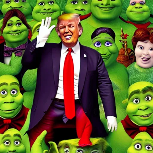 Image similar to trump in shrek