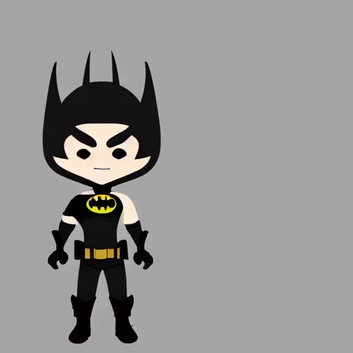 Prompt: A ultra detailed matte painting of a chibi style Batman in a power stance pose, adorable, cute, trending on ArtStation,