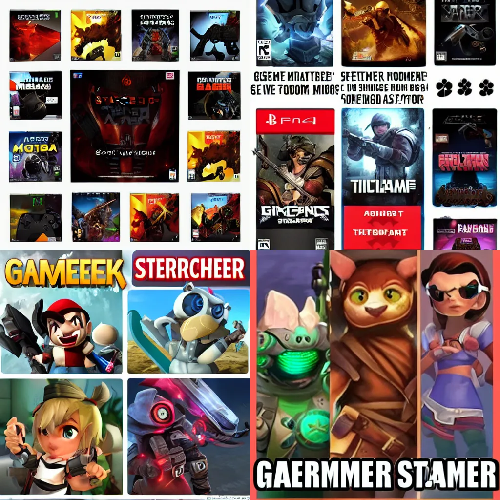 Prompt: Gamer Starter Pack meme