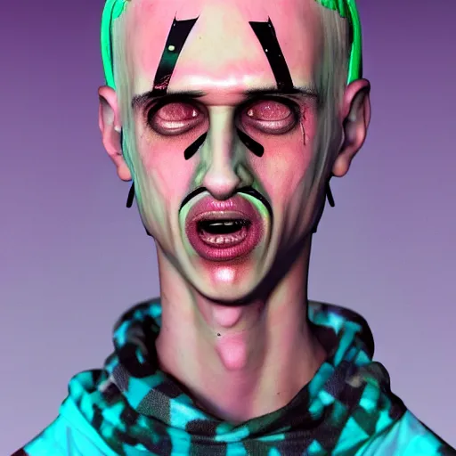 Prompt: hi mark ( akwaaba tommy ), in the style of billelis and james jean and pedro conti and stanley kubrick, inspired by die antwoord, kawaii colors, photorealistic, epic, super technical, 3 d render