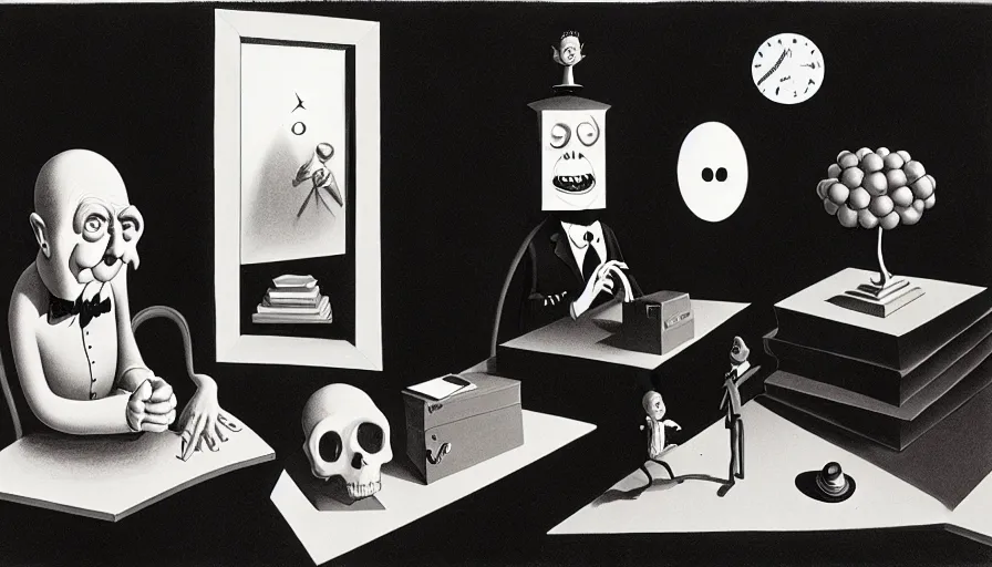 Image similar to the two complementary forces that make up all aspects and phenomena of life, by Charles Addams