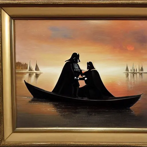 dutch master style oil painting of darth vader and Stable Diffusion
