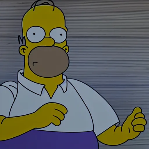 Prompt: A still of Homer Simpson in real life. Extremely detailed. Beautiful. 4K. Award winning