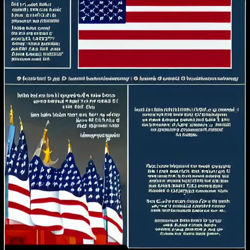 Prompt: United States civics 101, web graphic