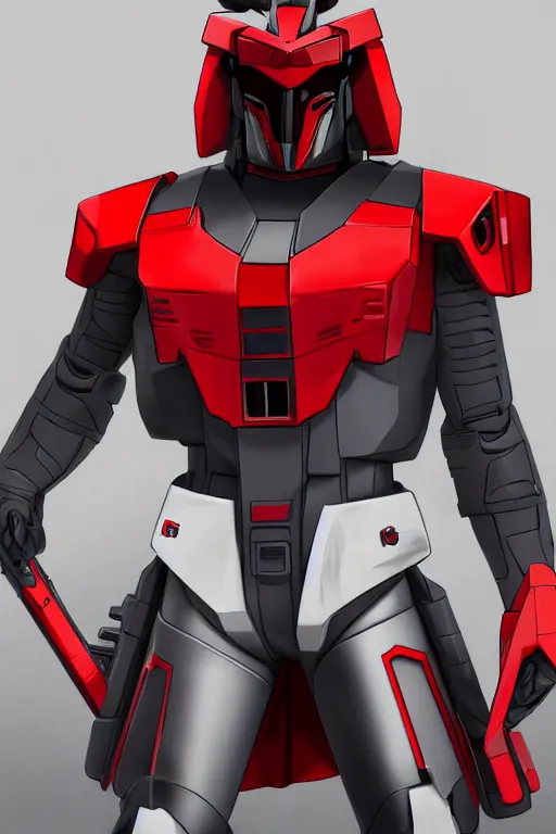 Image similar to drdisrespect as a gundam, 4 k, hd 2 0 2 2 3 d cgi rtx hdr style chrome reflexion glow fanart, global illumination ray tracing hdr fanart arstation by ian pesty by jesper ejsing pixar and disney unreal zbrush central hardmesh