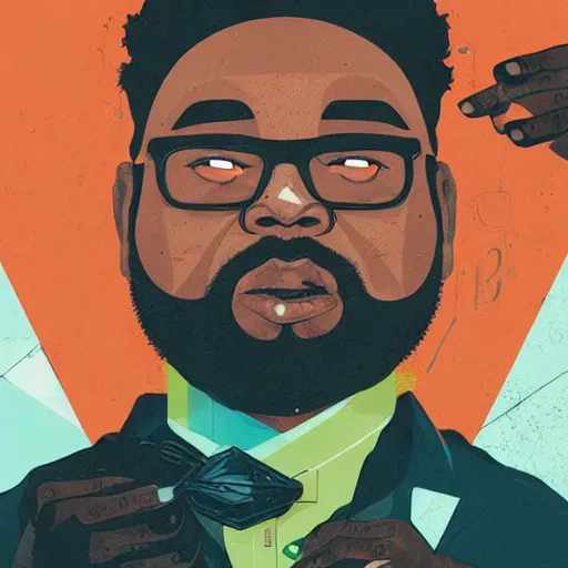 Prompt: Rick Ross wingstop ad by Sachin Teng, asymmetrical, Matte Painting ,paint pour smoke, geometric shapes, marijuana, hard edges, energetic, graffiti, street art:2 Masterpiece, high detail, by Sachin Teng:4