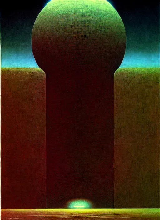 Image similar to machinery to create a new universe ancient reactor highly detailed painting by zdzisław beksinski 8 k