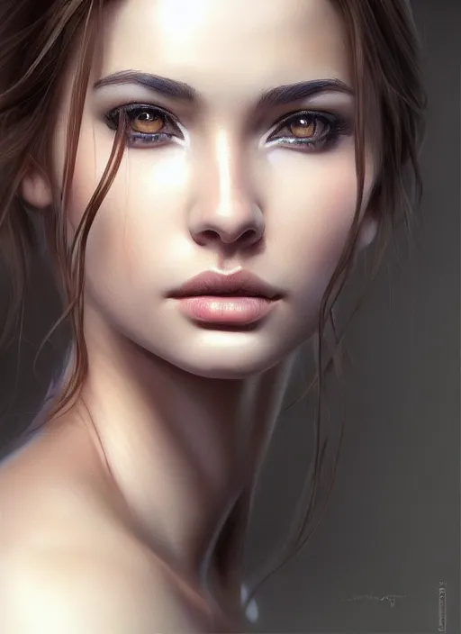 Image similar to photo of a gorgeous young woman in the style of stefan kostic, realistic, sharp focus, 8 k high definition, insanely detailed, intricate, elegant, art by stanley lau and artgerm