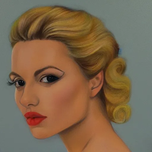 Prompt: portrait of a blonde femme fatale, highly detailed, by Glen Orbik, - H 896