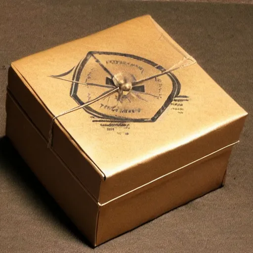 Image similar to vintage craft paper gift box for men, old school