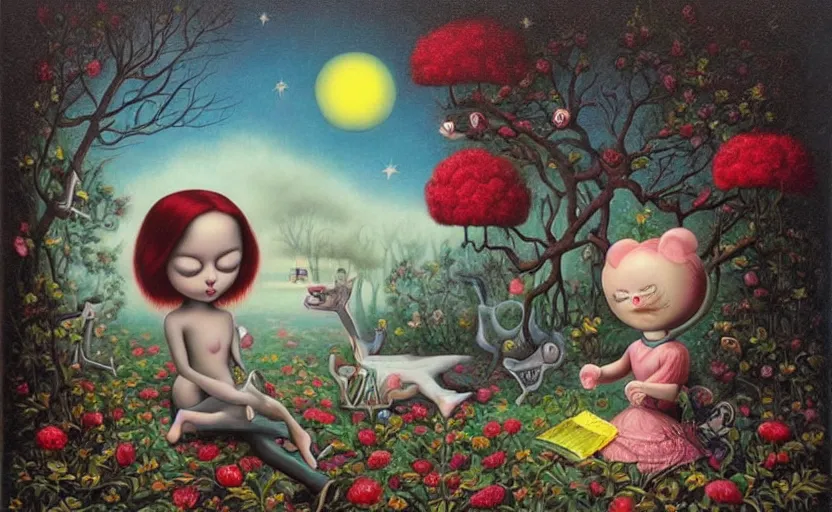 Image similar to a journey into my imagination, painting by mark ryden