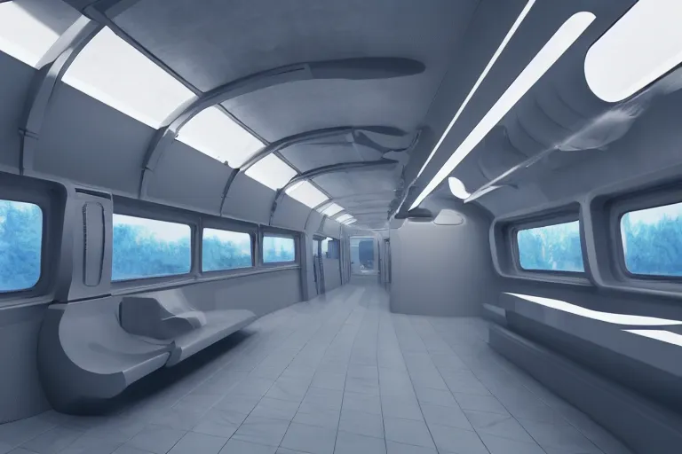 Prompt: futuristic train, solidworks, octane render, studio light, 3 5 mm