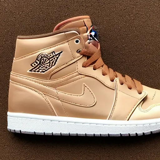 Image similar to jordan sneakers based off sand