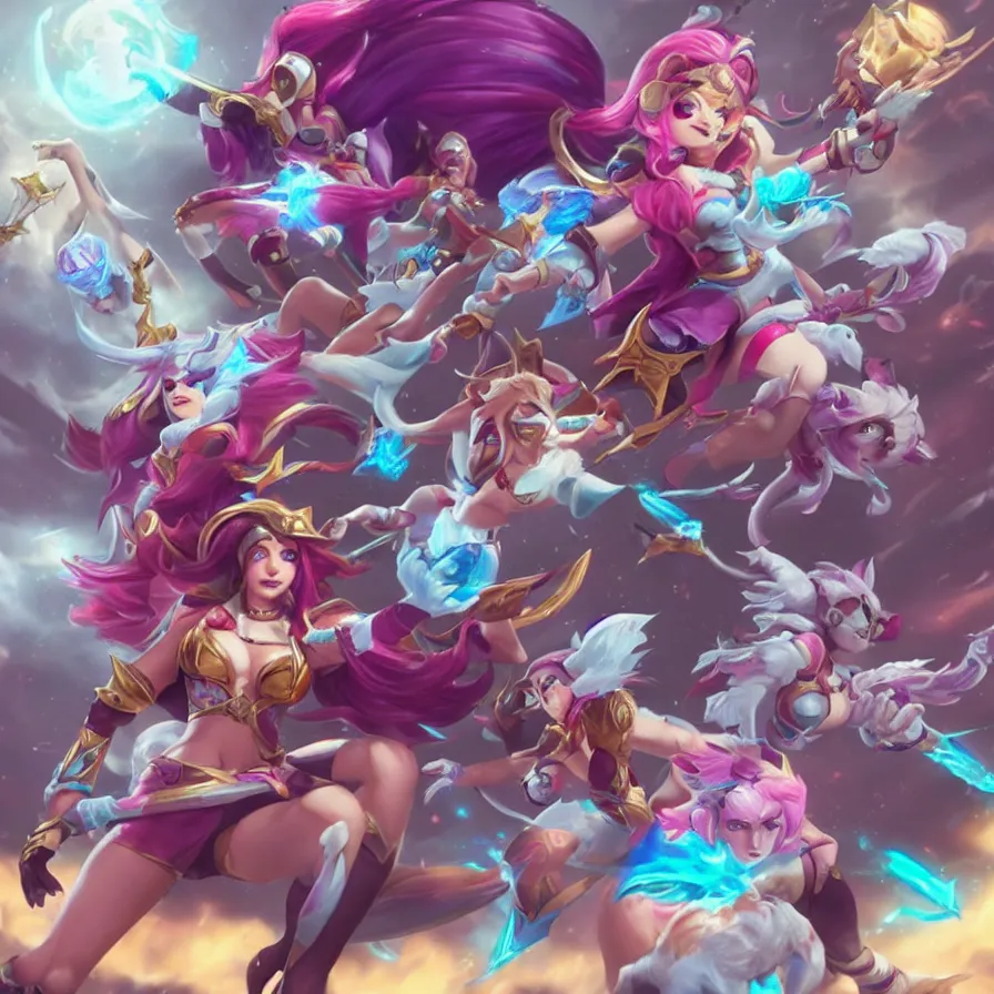 Prompt: Trending on ArtStation, League of Legends, Star Guardians