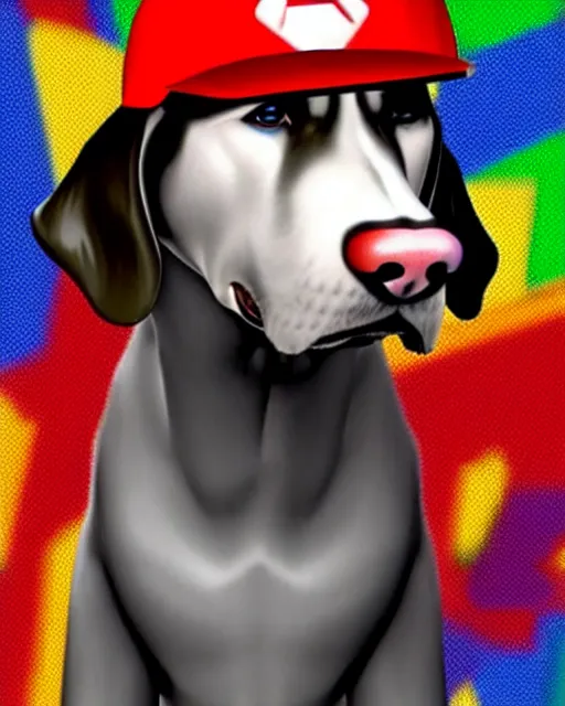 Prompt: keanu reeves dog hybrid rendered in n 6 4. nintendo 6 4 graphics keanu reeves mixed with a dog