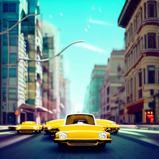 Image similar to street scene, retro futuristic vintage shiny polished traffic mainly cars and motorcycles, volumetric lighting, beautiful, day time, spring, sunny weather, sharp focus, highly detailed, photorealistic, 4 0 0 0 k, f 1. 4, cgsociety