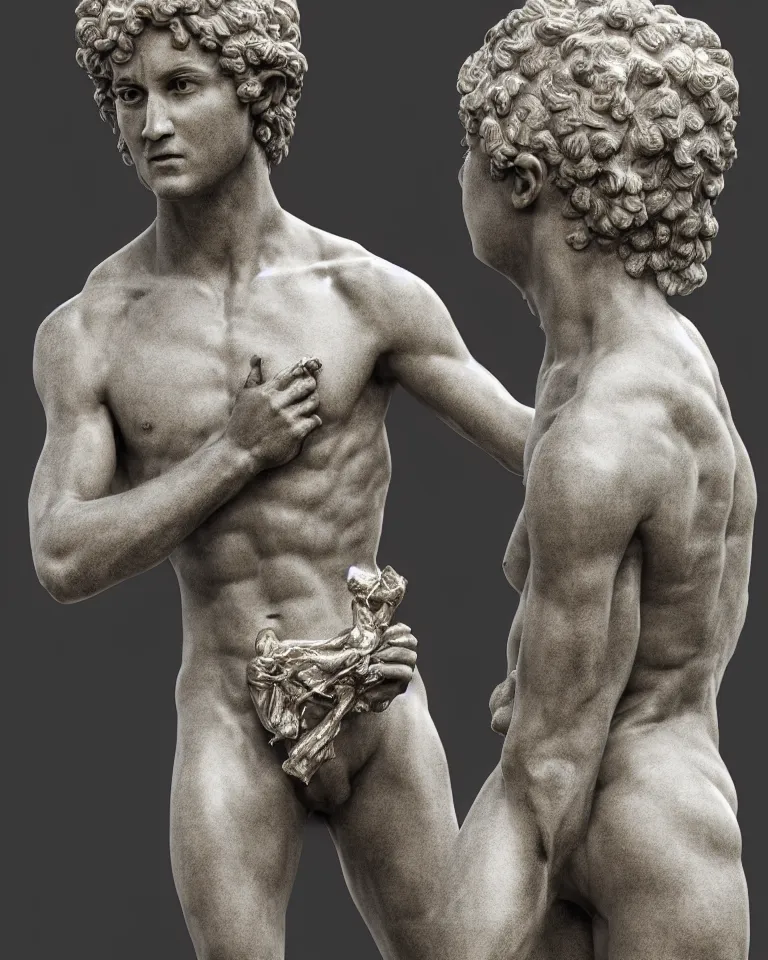 Prompt: statue of david as the oscar's award, photorealistic, highly detailed render, 4K