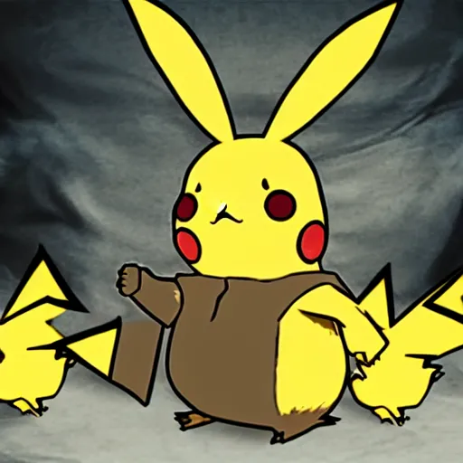 Image similar to pikachu, dark souls 3 style