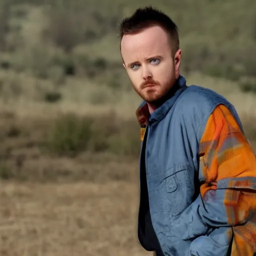 Prompt: Film still of Aaron Paul as Jessie Pinkman, from The Breaking Bad (2008 TV Show)
