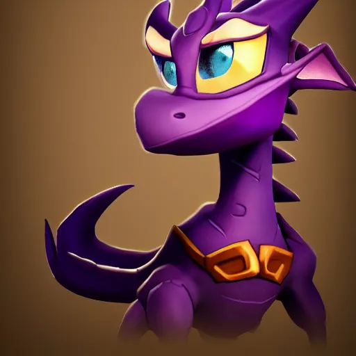 Prompt: spyro the dragon as a human painted in artstation style, trending on artstation,