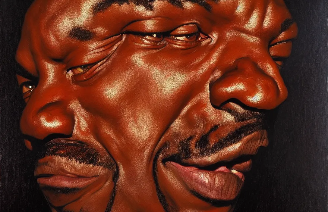 Prompt: portrait of eddie murphy!!!!!!!!!!!!!!!!!!!!!!!!!!!, detailed face, detailed painting,, epic lighting, by ilya repin, phil hale and kent williams