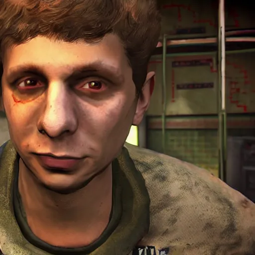 Image similar to michael cera in black ops 2 zombies, hd screenshot