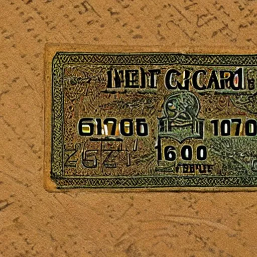 Image similar to Credit card from the 16th century