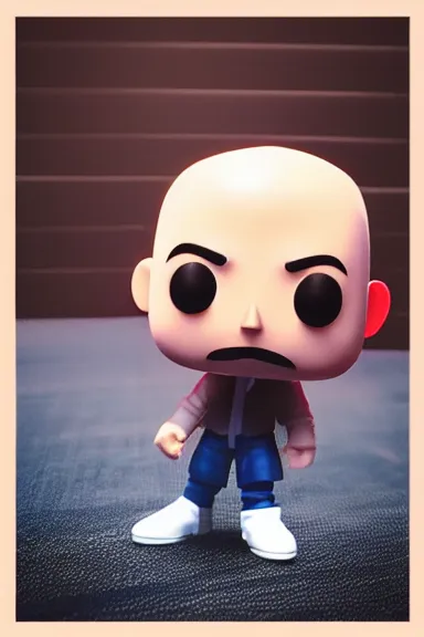 Image similar to “ very very highly detailed photorealistic jeff bezos funko pop, studio lighting and shading, 8 k, award - winning crisp details ”