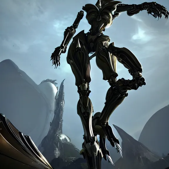 Image similar to highly detailed giantess shot, worms eye view, looking up at a giant 500 foot tall beautiful stunning saryn prime female warframe, as a stunning anthropomorphic robot female dragon, looming over you, walking toward you, detailed warframe legs towering over you, camera looking up, posing elegantly over you, sleek sharp claws, detailed robot dragon feet about to step on you, intimidating, proportionally accurate, two arms, two legs, camera close to the legs and feet, giantess shot, warframe fanart, ground view shot, cinematic low shot, high quality, captura, realistic, professional digital art, high end digital art, furry art, macro art, giantess art, anthro art, DeviantArt, artstation, Furaffinity, 3D realism, 8k HD octane render, epic lighting, depth of field