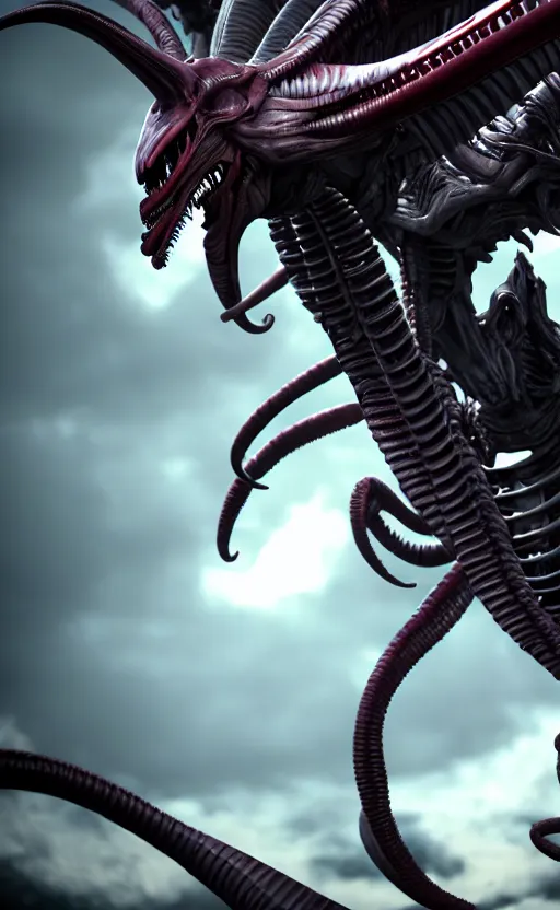 Prompt: xenomorph covid, cinematic render