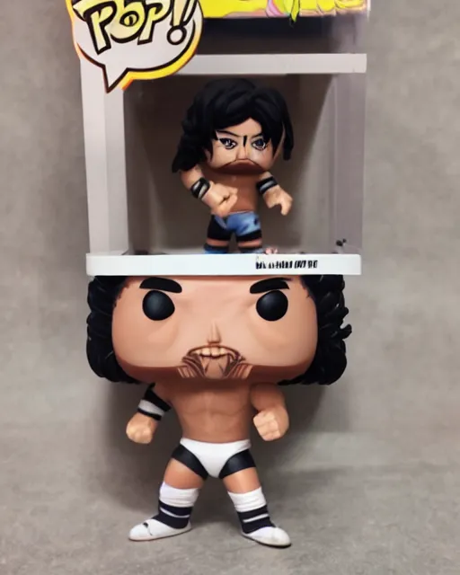 Image similar to Wrestler Funko Pop. Photographic, photography