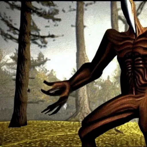 Image similar to screenshot from slender man in mortal kombat 2