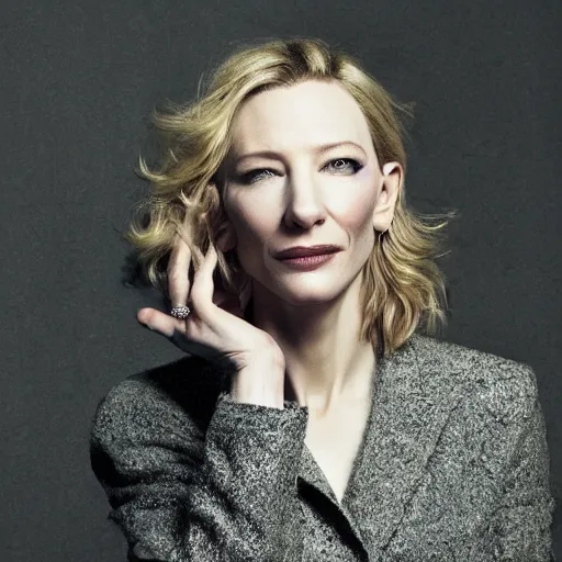 Image similar to photo of cate blanchett, by Annie leibowitz, photorealisitc