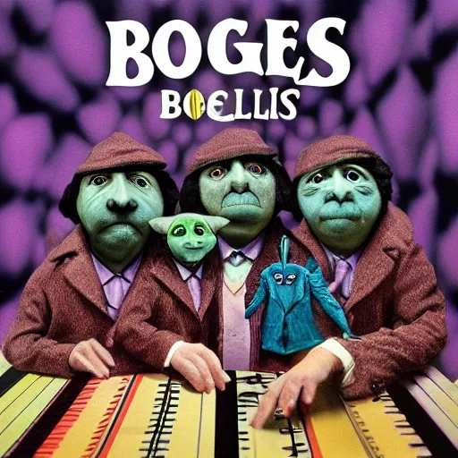 Image similar to boglins on the beatles album cover, 8 k resolution hyperdetailed surrealism