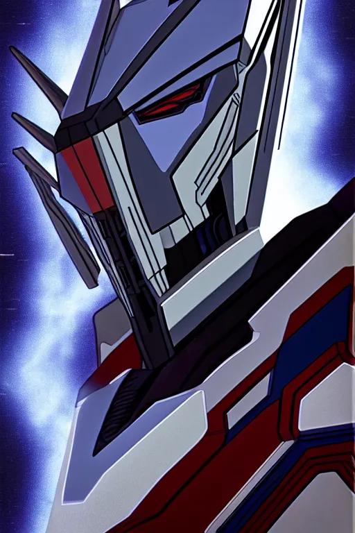 Image similar to a portrait of starscream, in the style of transformers ( 1 9 8 4 ), animated cartoon series, sharp details, toei animation studio, 5 k.