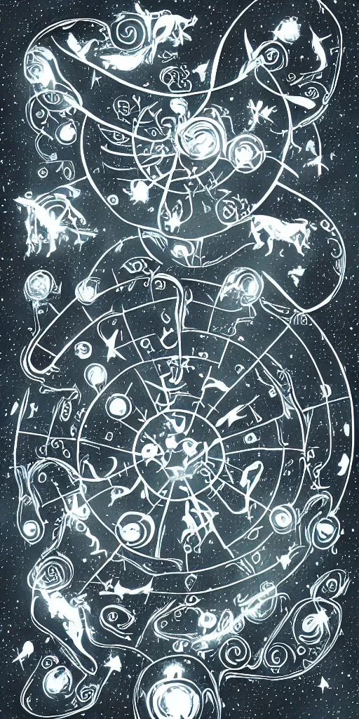 Prompt: an artistic drawing of the zodiac sign of taurus, with stars, futuristic